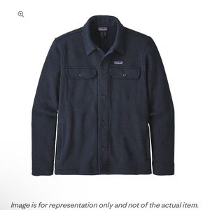 Patagonia Better Sweater Shirt Jacket Men's Medium Navy Blue Fleece Button 25840